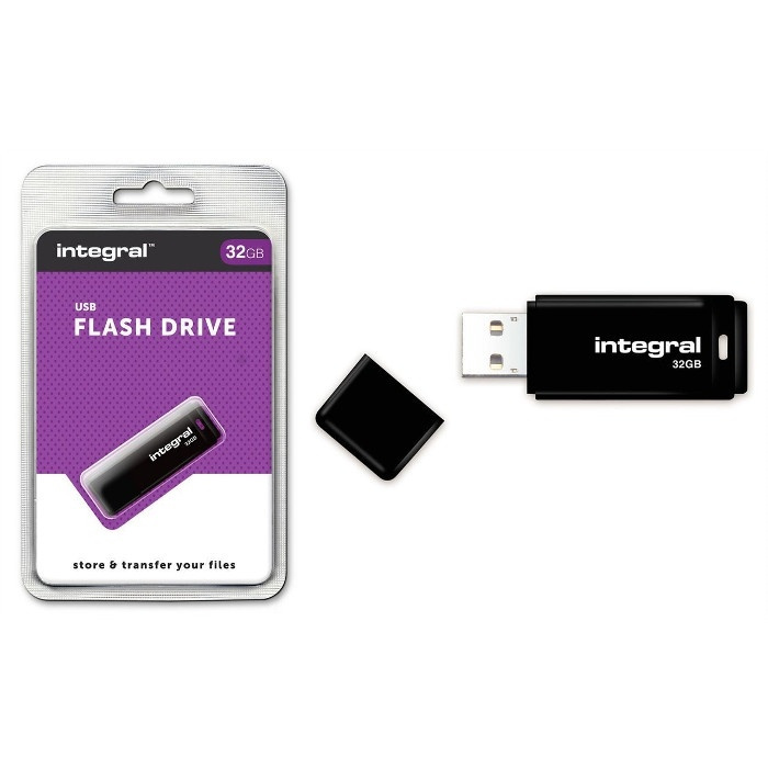 INTEGRAL Pendrive Black (32GB | USB 2.0) black in de groep HOME ELECTRONICS / Opslagmedia / USB-geheugen / USB 2.0 bij TP E-commerce Nordic AB (38-92610)