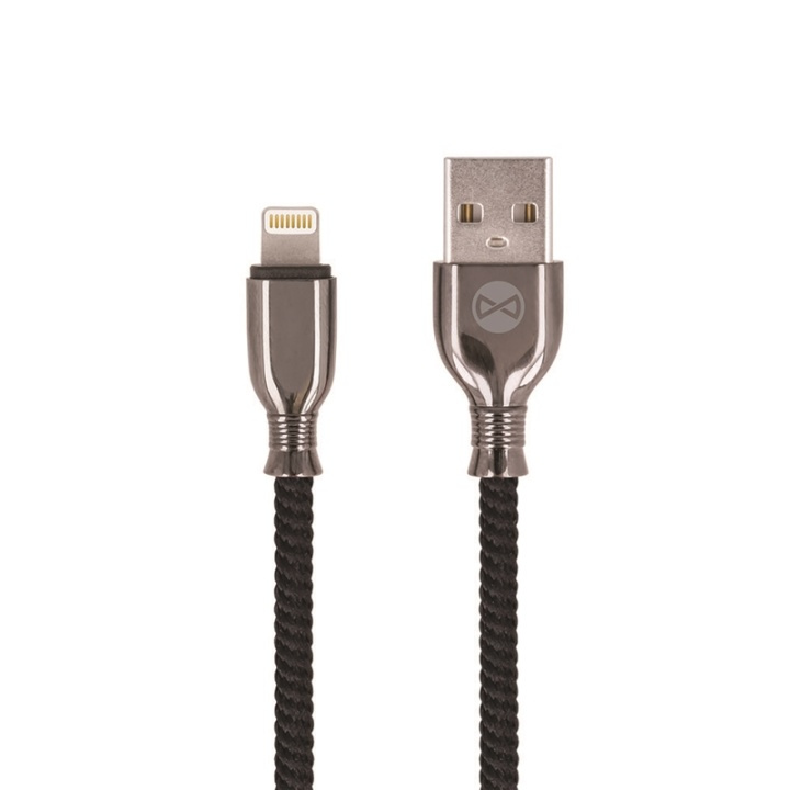 Forever Tornado - Lightning-kabel voor snel opladen (3A), 1m, Zwart in de groep SMARTPHONE & TABLETS / Opladers & Kabels / Kabels / Kabels Lightning bij TP E-commerce Nordic AB (38-92672)