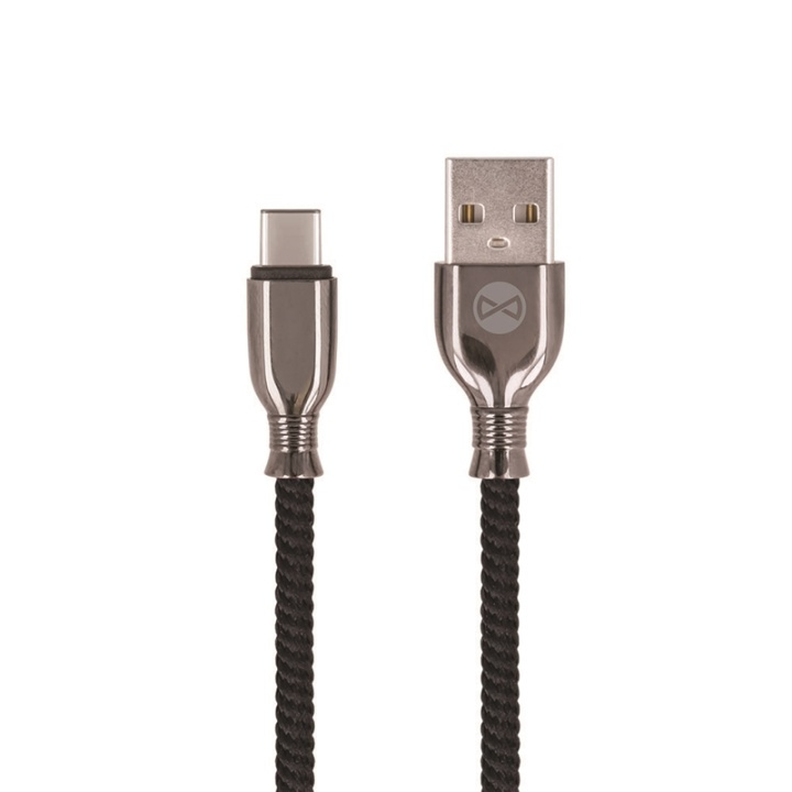 Forever Tornado - USB-C kabel voor snel opladen (3A), 1m, Zwart in de groep SMARTPHONE & TABLETS / Opladers & Kabels / Kabels / Kabels Type C bij TP E-commerce Nordic AB (38-92678)