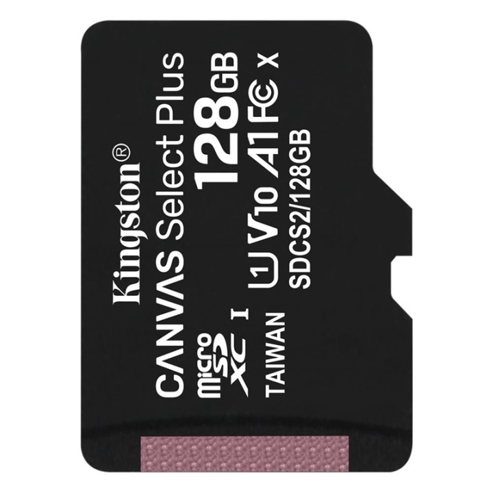 Kingston Canvas Select Plus microSDXC, 128 GB in de groep HOME ELECTRONICS / Opslagmedia / Geheugenkaarten / MicroSD/HC/XC bij TP E-commerce Nordic AB (38-92719)