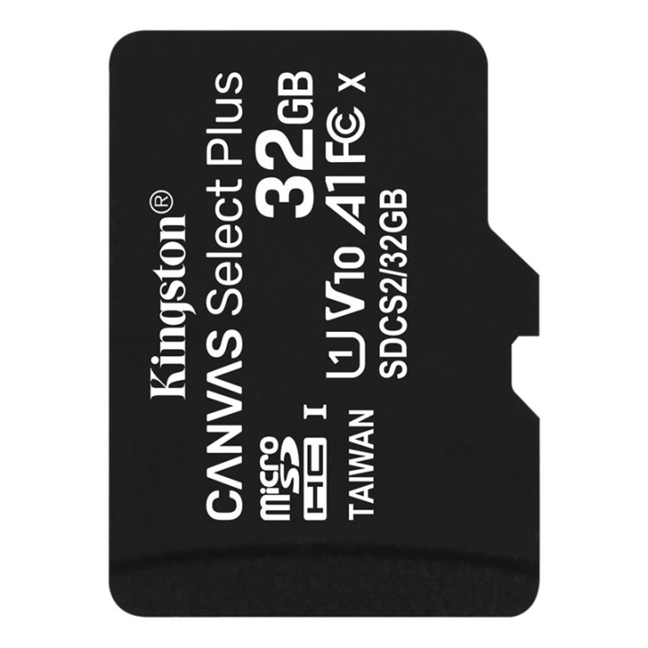 Kingston Canvas Select Plus microSDXC, 32 GB in de groep HOME ELECTRONICS / Opslagmedia / Geheugenkaarten / MicroSD/HC/XC bij TP E-commerce Nordic AB (38-92721)