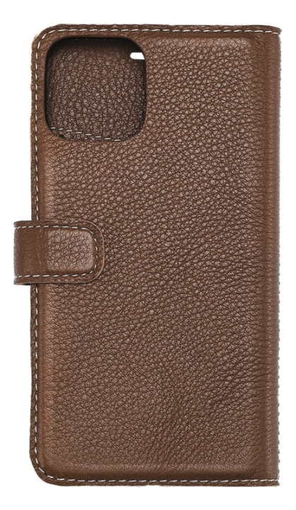 Essentials iPhone 11 Pro, Läder wallet avtagbar, brun in de groep SMARTPHONE & TABLETS / Mobielbescherming / Apple / Make-up spiegel / Wallet Case bij TP E-commerce Nordic AB (38-92908)