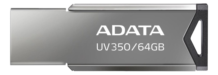 ADATA UV350 - USB flash drive - 64 GB - USB 3.2 Gen 1 - silver in de groep HOME ELECTRONICS / Opslagmedia / USB-geheugen / USB 3.2 bij TP E-commerce Nordic AB (38-93016)