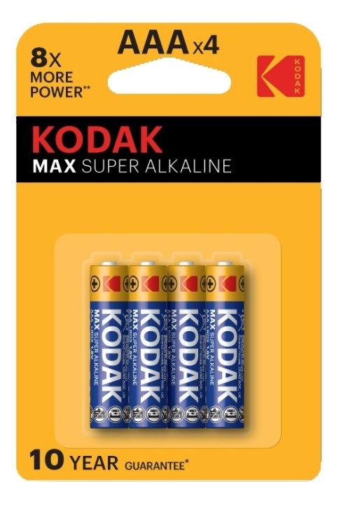 Kodak MAX alkaline AAA battery (4 pack) in de groep HOME ELECTRONICS / Batterijen & Opladers / Batterijen / AAA bij TP E-commerce Nordic AB (38-93089)
