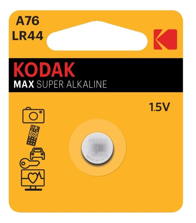Kodak ULTRA alkaline A76 battery (1 pack) in de groep HOME ELECTRONICS / Batterijen & Opladers / Batterijen / Knoopcel bij TP E-commerce Nordic AB (38-93094)