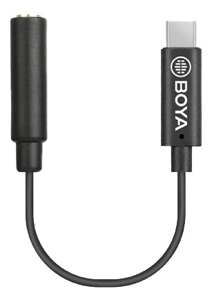 BOYA 3.5mm Female TRS to Male TYPE-C adapter cable in de groep COMPUTERS & RANDAPPARATUUR / Computerkabels / USB / USB-C bij TP E-commerce Nordic AB (38-93105)