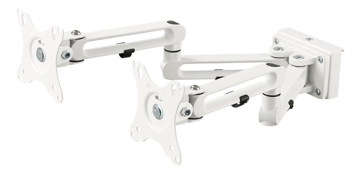 DELTACO Kantoor, Monitorarm Dual Monitor in de groep COMPUTERS & RANDAPPARATUUR / Computermonitor / Monitorarmen & steunen bij TP E-commerce Nordic AB (38-93235)