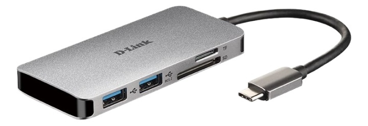 6-in-1 USB-C Hub with HDMI/Card Reader/Power Delivery in de groep COMPUTERS & RANDAPPARATUUR / Laptops & accessoires / Docking station bij TP E-commerce Nordic AB (38-93258)