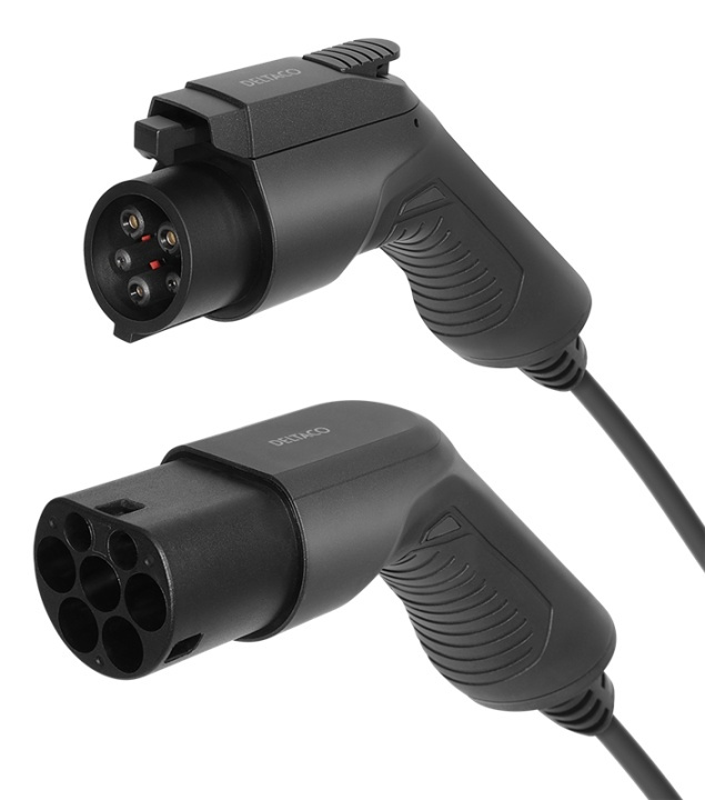 DELTACO e-Charge, cable type 2 - type 1, 1 phase, 16A, 10M in de groep AUTO / Laadkabels & Oplaadboxen voor Elektrische auto bij TP E-commerce Nordic AB (38-93266)