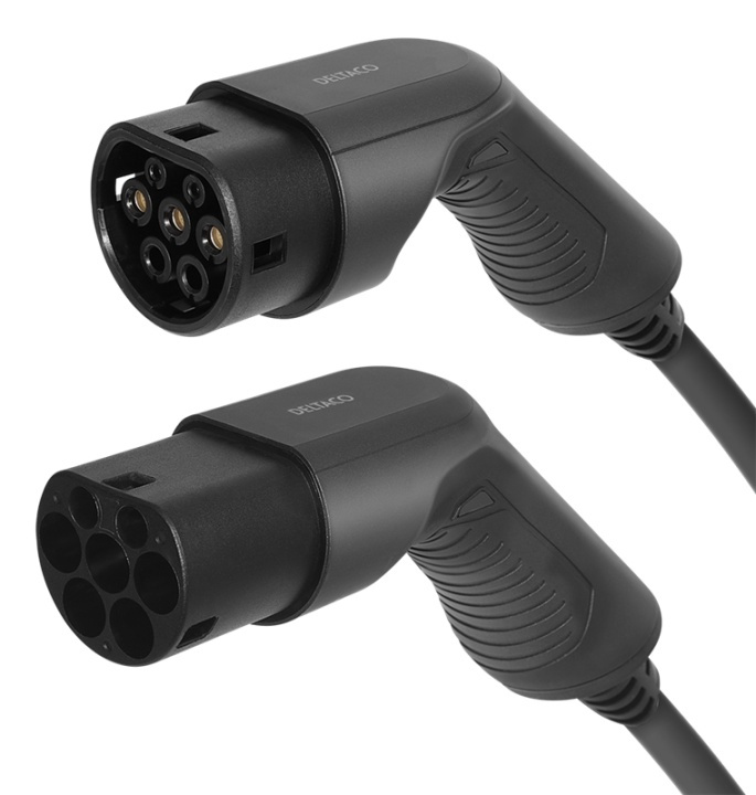 DELTACO e-Charge, cable type 2 - type 2, 1 phase, 32A, 10M in de groep AUTO / Laadkabels & Oplaadboxen voor Elektrische auto bij TP E-commerce Nordic AB (38-93275)