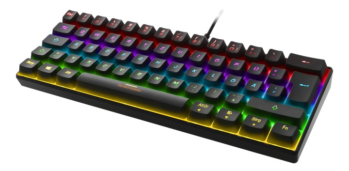 DELTACO GAMING mechanical keyboard with 60% layout, RGB, red switches in de groep COMPUTERS & RANDAPPARATUUR / GAMING / Toetsenborden bij TP E-commerce Nordic AB (38-93296)
