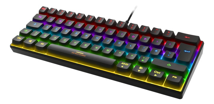 DELTACO GAMING mechanical keyboard with 60% layout, RGB, red switches in de groep COMPUTERS & RANDAPPARATUUR / GAMING / Toetsenborden bij TP E-commerce Nordic AB (38-93297)