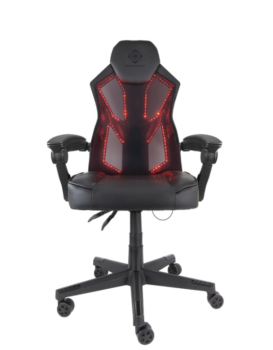 DELTACO GAMING stol med RGB belysning in de groep COMPUTERS & RANDAPPARATUUR / GAMING / Gaming stoelen bij TP E-commerce Nordic AB (38-93302)