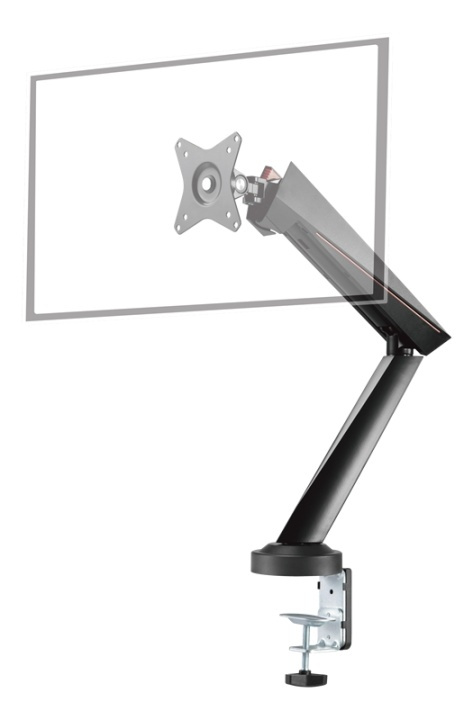 DELTACO Single Monitor Spring-Assisted Pro Gaming Monitor Arm in de groep COMPUTERS & RANDAPPARATUUR / Computermonitor / Monitorarmen & steunen bij TP E-commerce Nordic AB (38-93311)