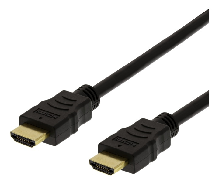 DELTACO HIGH-SPEED FLEX HDMI cable, 1M, 4K UHD, black in de groep HOME ELECTRONICS / Kabels & Adapters / HDMI / Kabels bij TP E-commerce Nordic AB (38-93320)