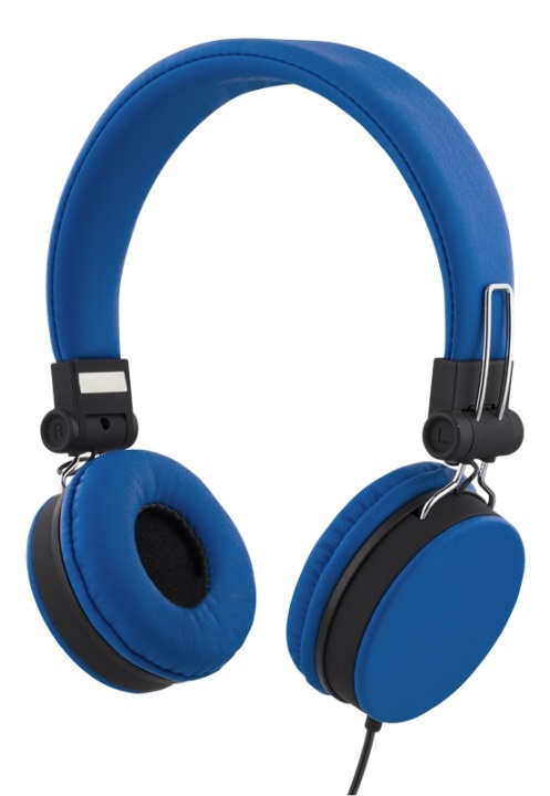 STREETZ headset for smartphone, microphone, 1-button, 1,5m, blue in de groep HOME ELECTRONICS / Audio & Beeld / Koptelefoon & Accessoires / Koptelefoon bij TP E-commerce Nordic AB (38-93337)