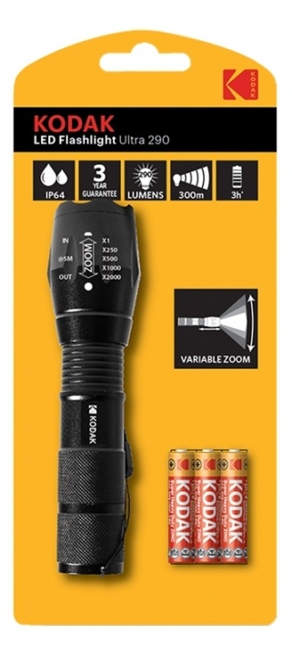 Kodak LED Flashlight Ultra 290 in de groep SPORT, VRIJE TIJD & HOBBY / Zaklampen & Hoofdlampen / Zaklampen bij TP E-commerce Nordic AB (38-93368)