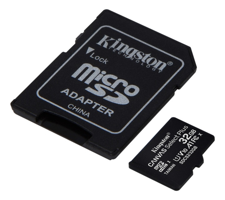 Kingston 32GB micSDHC Canvas Select Plus 100R A1 C10 Card + ADP in de groep HOME ELECTRONICS / Opslagmedia / Geheugenkaarten / MicroSD/HC/XC bij TP E-commerce Nordic AB (38-93377)