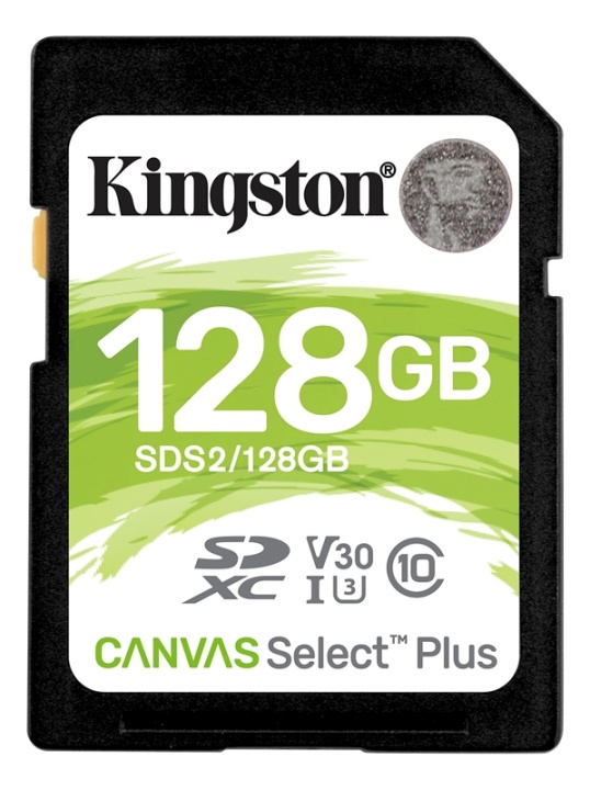 Kingston 128GB SDXC Canvas Select Plus 100R C10 UHS-I U3 V30 in de groep HOME ELECTRONICS / Opslagmedia / Geheugenkaarten / SD/SDHC/SDXC bij TP E-commerce Nordic AB (38-93383)