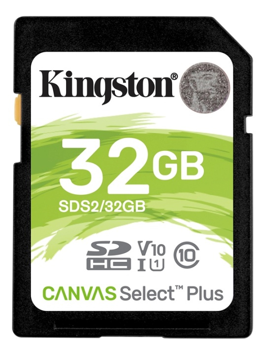 Kingston 32GB SDHC Canvas Select Plus 100R C10 UHS-I U1 V10 in de groep HOME ELECTRONICS / Opslagmedia / Geheugenkaarten / SD/SDHC/SDXC bij TP E-commerce Nordic AB (38-93384)