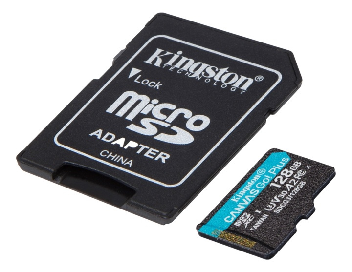 Kingston 128GB microSDXC Canvas Go Plus 170R A2 U3 V30 Card + ADP in de groep HOME ELECTRONICS / Opslagmedia / Geheugenkaarten / MicroSD/HC/XC bij TP E-commerce Nordic AB (38-93403)