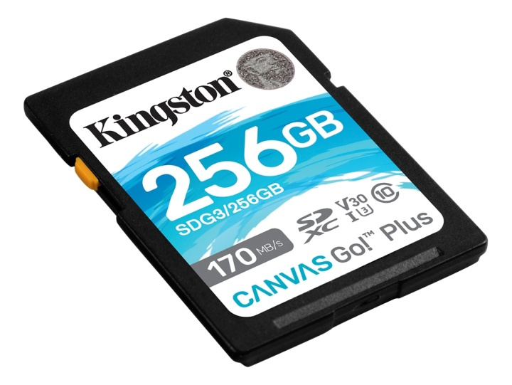 Kingston 256GB SDXC Canvas Go Plus 170R C10 UHS-I U3 V30 in de groep HOME ELECTRONICS / Opslagmedia / Geheugenkaarten / SD/SDHC/SDXC bij TP E-commerce Nordic AB (38-93408)