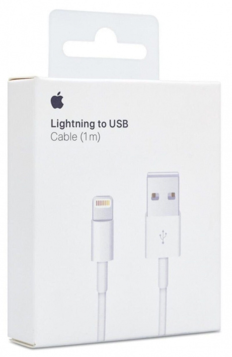 Apple, USB till lightning-kabel, 1m, vit in de groep SMARTPHONE & TABLETS / Opladers & Kabels / Kabels / Kabels Lightning bij TP E-commerce Nordic AB (38-93481)
