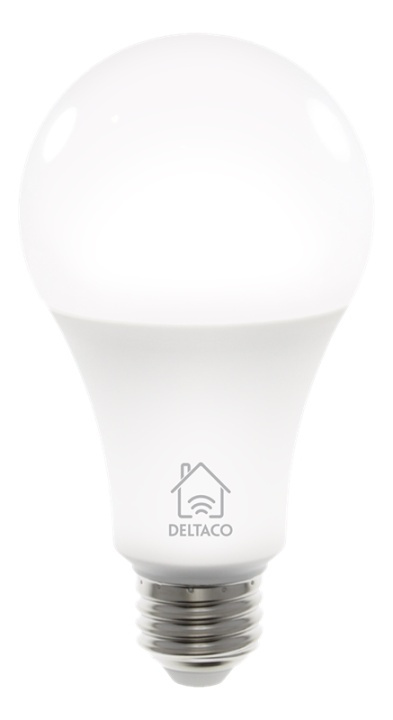 DELTACO SMART HOME LED light, E27, WiFI, 9W, 2700K-6500K, dimmable, wh in de groep HOME ELECTRONICS / Verlichting / LED-lampen bij TP E-commerce Nordic AB (38-93547)