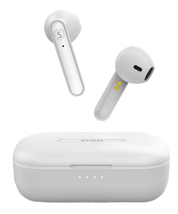 SiGN Freedom wireless in-ear buds, white in de groep HOME ELECTRONICS / Audio & Beeld / Koptelefoon & Accessoires / Koptelefoon bij TP E-commerce Nordic AB (38-93573)