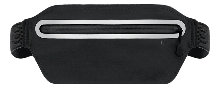 STREETZ Sport waist bag, reflective, fits most mobile phones, black in de groep SMARTPHONE & TABLETS / Mobielbescherming / Universele bescherming / Wallet Case bij TP E-commerce Nordic AB (38-93579)