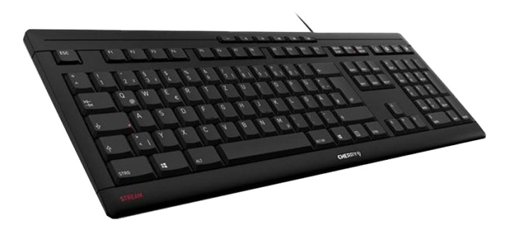 Cherry Stream keyboard, Nordisk layout, Black in de groep COMPUTERS & RANDAPPARATUUR / Muizen en toetsenborden / Toetsenborden / Met kabel bij TP E-commerce Nordic AB (38-93593)