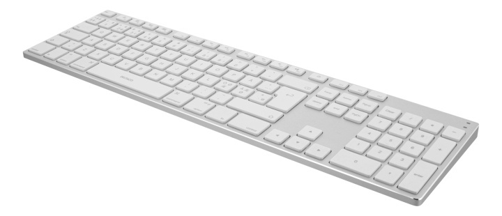 DELTACO fullsize bluetooth keyboard, aluminium, rechargeable battery, in de groep COMPUTERS & RANDAPPARATUUR / Muizen en toetsenborden / Toetsenborden / Draadloos bij TP E-commerce Nordic AB (38-93595)