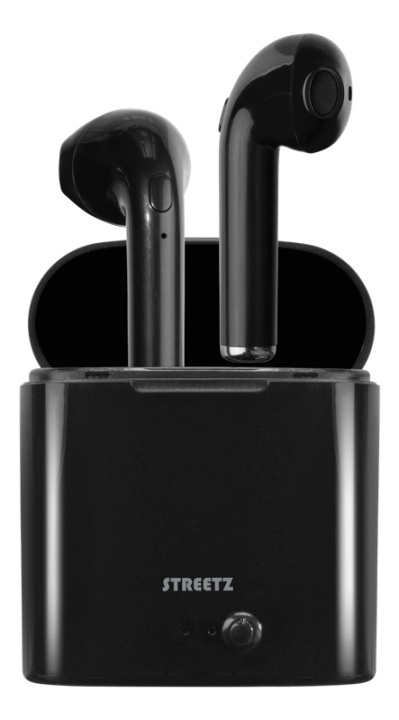 STREETZ True Wireless Grand semi-in-ear, 350 mAh case, black in de groep HOME ELECTRONICS / Audio & Beeld / Koptelefoon & Accessoires / Koptelefoon bij TP E-commerce Nordic AB (38-93624)