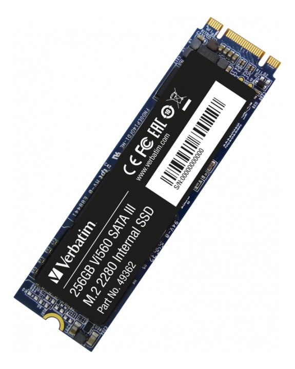 Verbatim Vi560 S3 M.2 SSD 256GB in de groep COMPUTERS & RANDAPPARATUUR / Computeronderdelen / Harde schijven / Koeling bij TP E-commerce Nordic AB (38-93668)