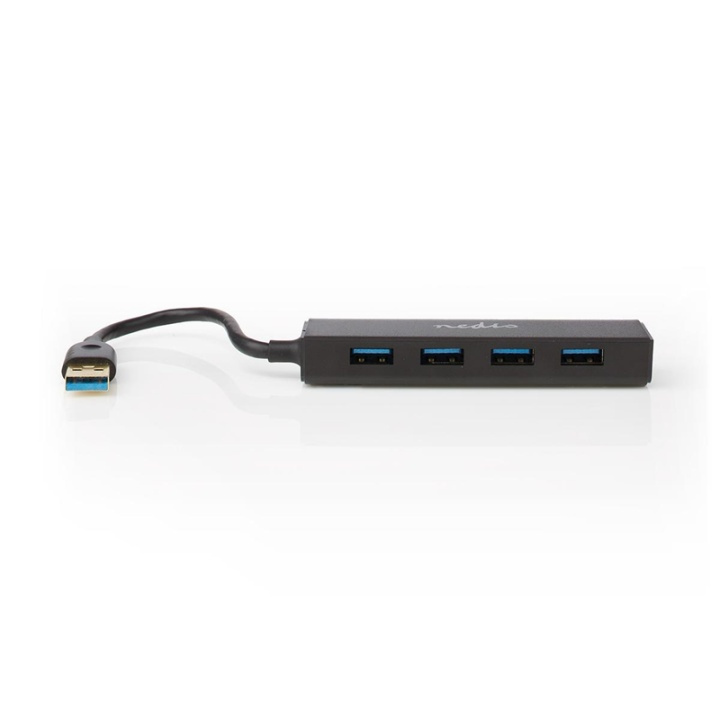 Nedis USB-Hub | USB-A Male | USB-A Female | 4-Poorts poort(en) | USB 3.2 Gen 1 | USB Gevoed | 4x USB in de groep COMPUTERS & RANDAPPARATUUR / Computeraccessoires / USB-hubs bij TP E-commerce Nordic AB (38-93845)