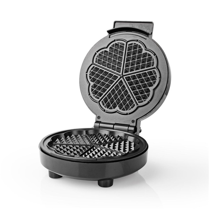 Nedis Wafelijzer | 5 Heart shaped waffles | 19 cm | 1000 W | Automatische temperatuurregeling | Aluminium / Kunststof in de groep HUISHOUDEN & TUIN / Huishoudelijke apparaten / Wafelijzers bij TP E-commerce Nordic AB (38-93911)