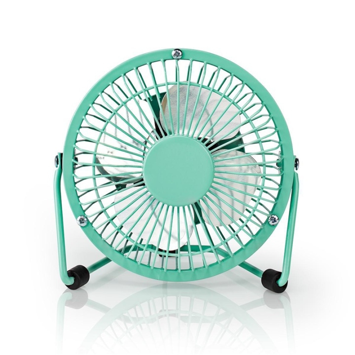 Tafelventilator | USB Gevoed | Diameter: 100 mm | 3 W | 1 Snelheid | Turquoise in de groep HUISHOUDEN & TUIN / Ventilatoren & Klimaatproducten / Handventilatoren & Miniventilatoren bij TP E-commerce Nordic AB (38-93941)