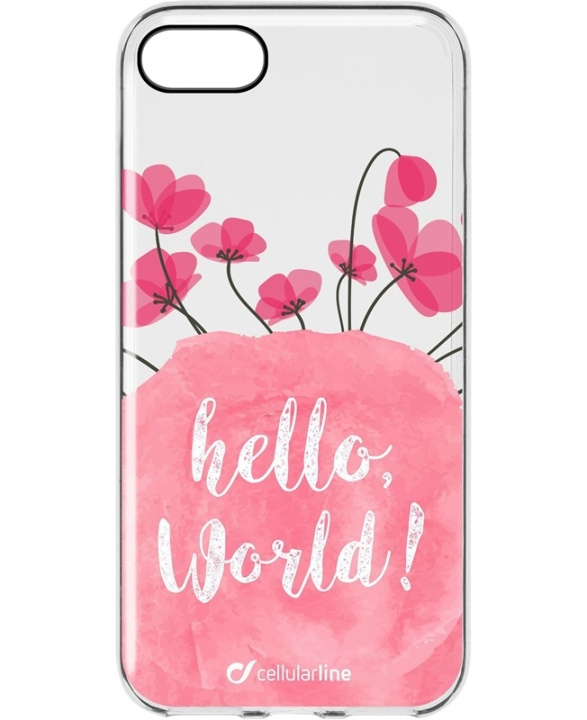 CellularLine Bloom, TPU hoesje iPhone 7/8/SE (2e generatie), Transparant met bloemen in de groep SMARTPHONE & TABLETS / Mobielbescherming / Apple / iPhone 7 / Hoesjes bij TP E-commerce Nordic AB (38-94001)