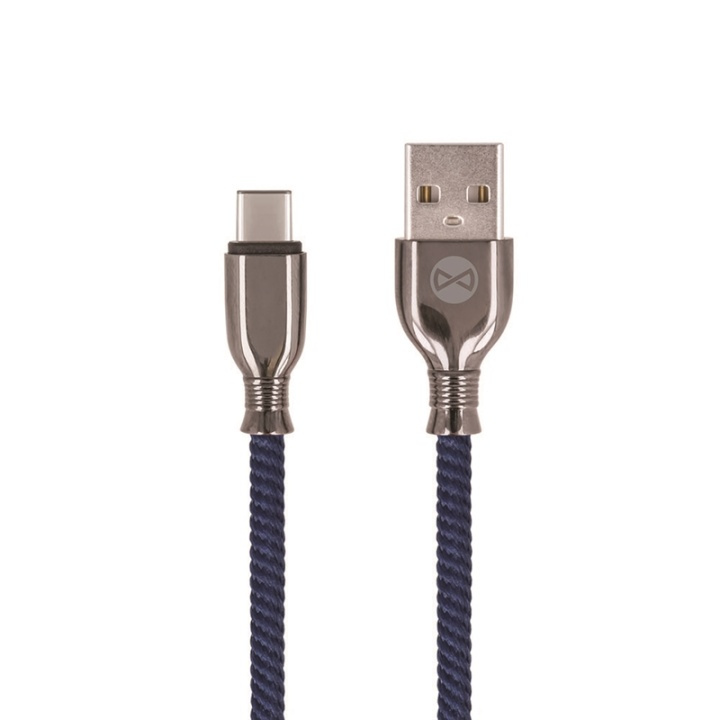 Forever Tornado - USB-C kabel voor snel opladen (3A), 1m, marineblauw in de groep SMARTPHONE & TABLETS / Opladers & Kabels / Kabels / Kabels Type C bij TP E-commerce Nordic AB (38-94059)