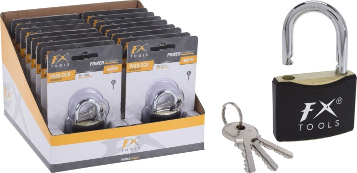 FX Tools, Hangslot met 3x sleutels, 40mm in de groep SPORT, VRIJE TIJD & HOBBY / Reisaccessoires / Overige bij TP E-commerce Nordic AB (38-94094)