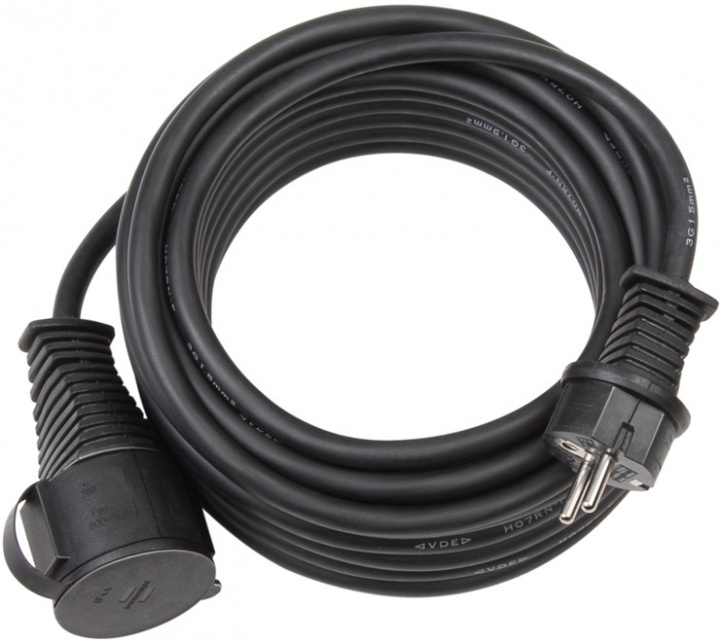 Verlengkabel voor bouwplaats IP44 10m zwart in de groep HUISHOUDEN & TUIN / Elektriciteit & Verlichting / Verlengkabels bij TP E-commerce Nordic AB (38-94370)