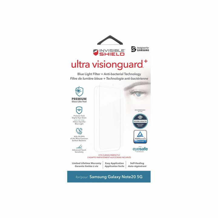InvisibleShield Ultra Vision Guard Screen Protector voor Samsung Note 20 in de groep SMARTPHONE & TABLETS / Mobielbescherming / Samsung bij TP E-commerce Nordic AB (38-94508)