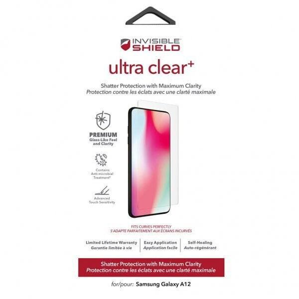 ZAGG InvisibleShield Ultra Clear+ Samsung Galaxy A12-scherm in de groep SMARTPHONE & TABLETS / Mobielbescherming / Samsung bij TP E-commerce Nordic AB (38-94515)