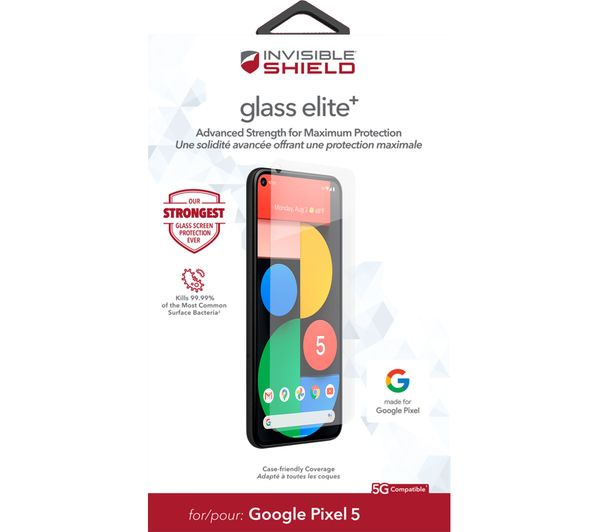 Zagg InvisibleShield Glass Elite+ for Google Pixel 5 in de groep SMARTPHONE & TABLETS / Mobielbescherming / Google bij TP E-commerce Nordic AB (38-94518)