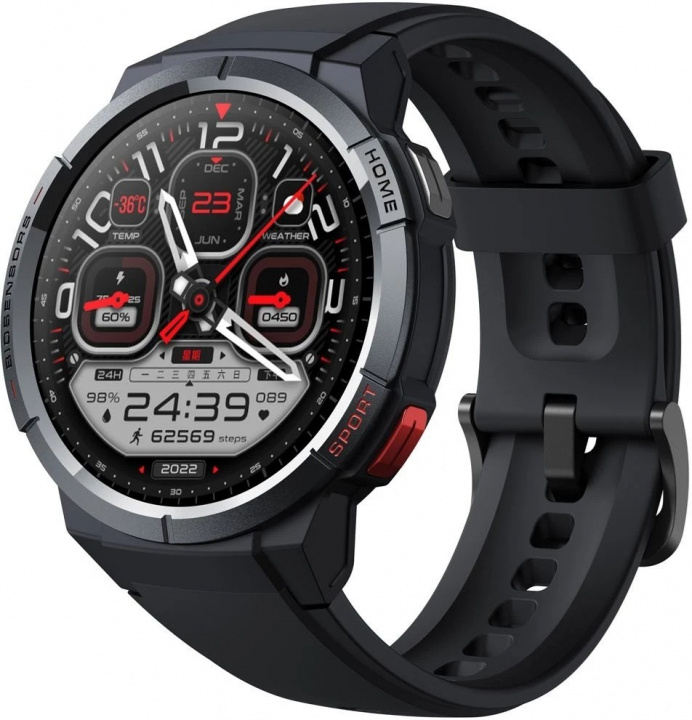 Mibro GS Black sportklocka med AMOLED HD-skärm & inbyggd GPS in de groep SPORT, VRIJE TIJD & HOBBY / Smartwatch & Activiteitsmeters / Smartwatches bij TP E-commerce Nordic AB (38-94550)