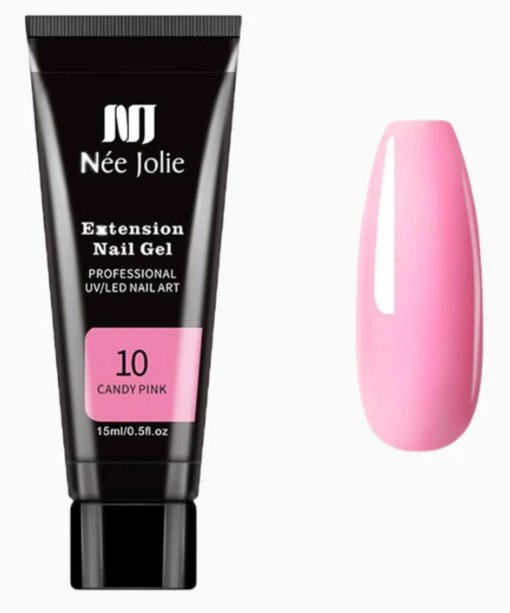 Née Jolie Extension Nail Gel - 10 Candy Pink in de groep BEAUTY & HEALTH / Manicure/pedicure / Nagellak bij TP E-commerce Nordic AB (38-94576)