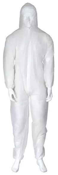 Protective Coverall - engångs overall med huva, Vit in de groep SPORT, VRIJE TIJD & HOBBY / Accessoires / Overige accessoires bij TP E-commerce Nordic AB (38-94606)