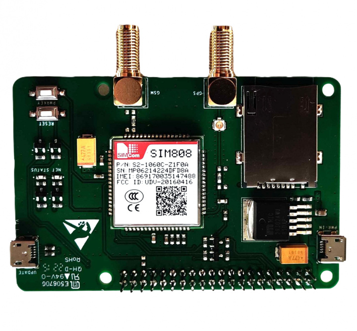 Raspberry Pi GSM/GPRS- and GPS Module (SIM808) in de groep COMPUTERS & RANDAPPARATUUR / Computeronderdelen / IO-kaart bij TP E-commerce Nordic AB (38-94824)