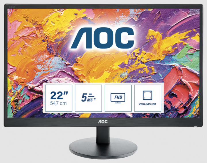 AOC Monitor 215LM00041, Pre-owned, Grade C, Without stand in de groep COMPUTERS & RANDAPPARATUUR / Computermonitor / Computermonitoren bij TP E-commerce Nordic AB (38-94843)