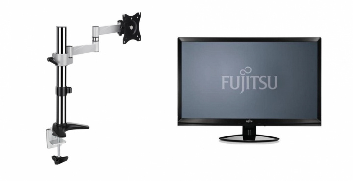 Paket med monitor från Fujitsu och fäste från Andersson - Pre-owned, Klass C in de groep COMPUTERS & RANDAPPARATUUR / Computermonitor / Computermonitoren bij TP E-commerce Nordic AB (38-94849)